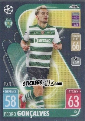 Sticker Pedro Gonzalves - Uefa Champions League Chrome 2021-2022. Match Attax n. 106 - Topps