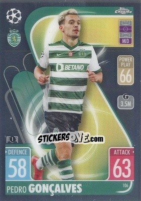 Figurina Pedro Gonzalves - Uefa Champions League Chrome 2021-2022. Match Attax - Topps