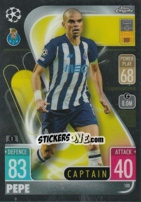 Sticker Pepe - Uefa Champions League Chrome 2021-2022. Match Attax n. 108 - Topps