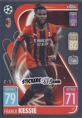 Sticker Franck Kessié - Uefa Champions League Chrome 2021-2022. Match Attax n. 122 - Topps