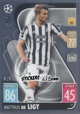 Sticker Matthijs de Ligt - Uefa Champions League Chrome 2021-2022. Match Attax n. 127 - Topps