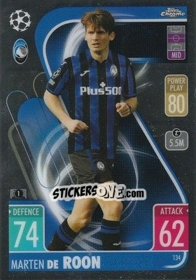 Sticker Marten de Roon - Uefa Champions League Chrome 2021-2022. Match Attax n. 134 - Topps