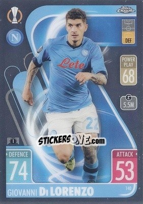 Sticker Giovanni Di Lorenzo - Uefa Champions League Chrome 2021-2022. Match Attax n. 140 - Topps