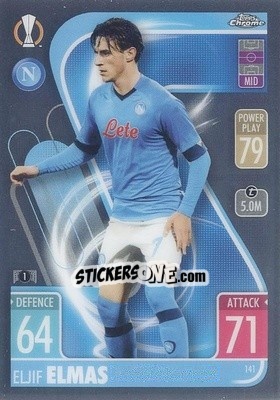 Sticker Eljif Elmas - Uefa Champions League Chrome 2021-2022. Match Attax n. 141 - Topps