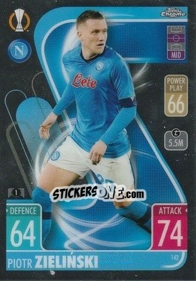 Sticker Piotr Zielinski - Uefa Champions League Chrome 2021-2022. Match Attax n. 142 - Topps