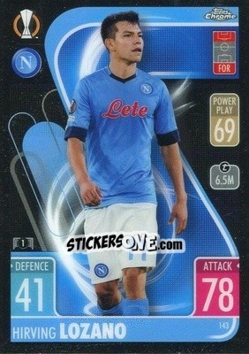 Sticker Hirving Lozano - Uefa Champions League Chrome 2021-2022. Match Attax n. 143 - Topps