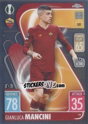 Sticker Gianluca Mancini - Uefa Champions League Chrome 2021-2022. Match Attax - Topps