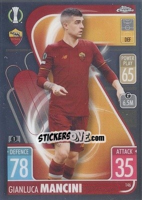 Sticker Gianluca Mancini - Uefa Champions League Chrome 2021-2022. Match Attax n. 146 - Topps