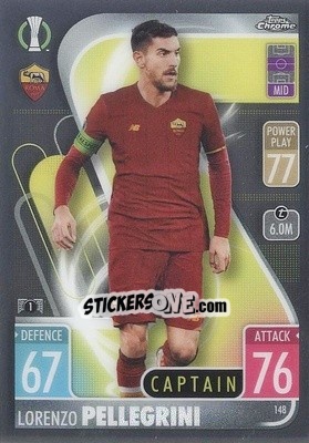 Sticker Lorenzo Pellegrini - Uefa Champions League Chrome 2021-2022. Match Attax - Topps