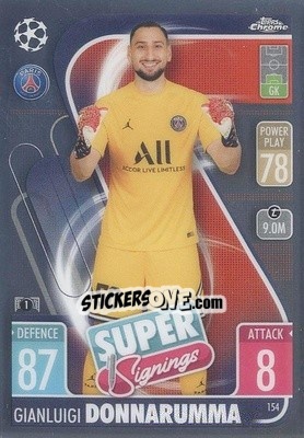 Sticker Gianluigi Donnarumma - Uefa Champions League Chrome 2021-2022. Match Attax - Topps