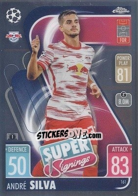 Sticker André Silva - Uefa Champions League Chrome 2021-2022. Match Attax n. 161 - Topps