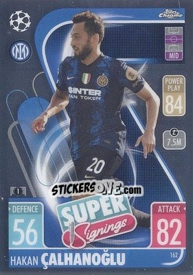 Sticker Hakan Calhanoglu - Uefa Champions League Chrome 2021-2022. Match Attax - Topps