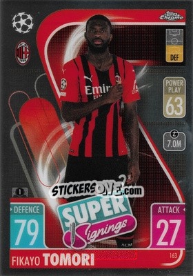 Sticker Fikayo Tomori - Uefa Champions League Chrome 2021-2022. Match Attax n. 163 - Topps