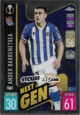 Sticker Ander Barrenetxea - Uefa Champions League Chrome 2021-2022. Match Attax n. 175 - Topps