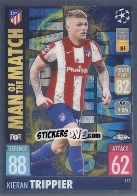 Sticker Kieran Trippier - Uefa Champions League Chrome 2021-2022. Match Attax n. 177 - Topps