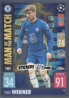 Sticker Timo Werner - Uefa Champions League Chrome 2021-2022. Match Attax n. 178 - Topps