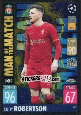 Sticker Andy Robertson - Uefa Champions League Chrome 2021-2022. Match Attax n. 179 - Topps