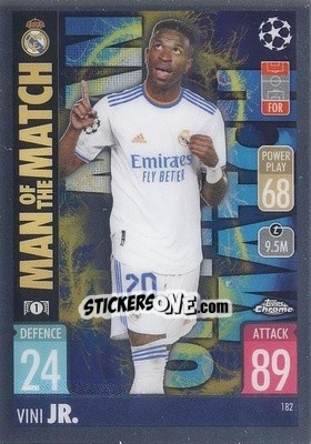 Sticker Vinicius Jr - Uefa Champions League Chrome 2021-2022. Match Attax n. 182 - Topps