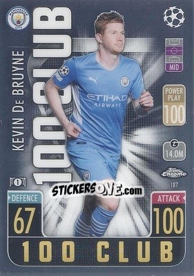 Sticker Kevin De Bruyne - Uefa Champions League Chrome 2021-2022. Match Attax n. 187 - Topps