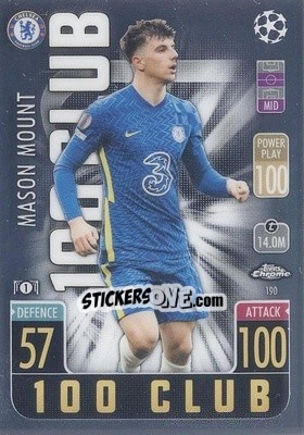 Sticker Mason Mount - Uefa Champions League Chrome 2021-2022. Match Attax n. 190 - Topps