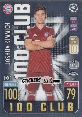 Sticker Joshua Kimmich - Uefa Champions League Chrome 2021-2022. Match Attax - Topps
