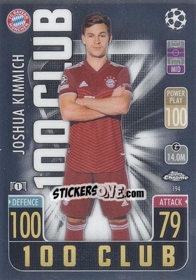 Sticker Joshua Kimmich - Uefa Champions League Chrome 2021-2022. Match Attax n. 194 - Topps