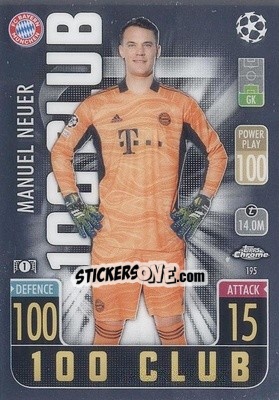 Sticker Manuel Neuer - Uefa Champions League Chrome 2021-2022. Match Attax n. 195 - Topps