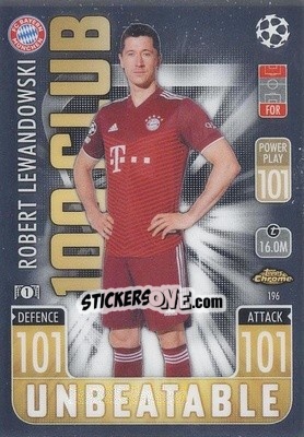 Sticker Robert Lewandowski - Uefa Champions League Chrome 2021-2022. Match Attax n. 196 - Topps