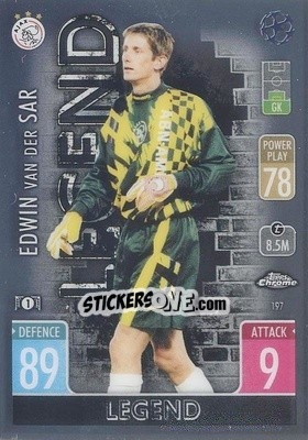 Sticker Edwin van der Sar - Uefa Champions League Chrome 2021-2022. Match Attax n. 197 - Topps