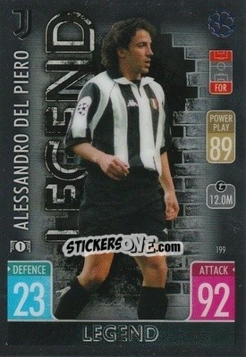Sticker Alessandro Del Piero - Uefa Champions League Chrome 2021-2022. Match Attax - Topps