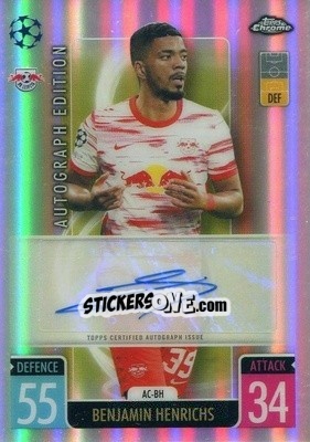 Sticker Benjamin Henrichs - Uefa Champions League Chrome 2021-2022. Match Attax n. AC-BH - Topps