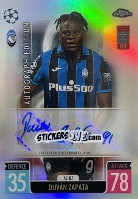 Sticker Duván Zapata - Uefa Champions League Chrome 2021-2022. Match Attax n. AC-DZ - Topps