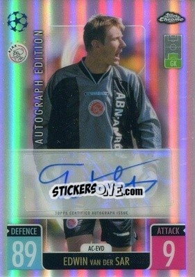 Sticker Edwin Van Der Sar - Uefa Champions League Chrome 2021-2022. Match Attax n. AC-EVD - Topps