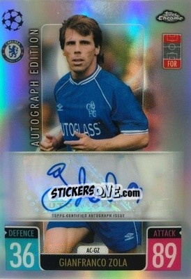 Sticker Gianfranco Zola - Uefa Champions League Chrome 2021-2022. Match Attax n. AC-GZ - Topps