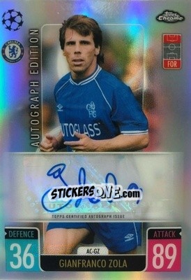 Figurina Gianfranco Zola - Uefa Champions League Chrome 2021-2022. Match Attax - Topps