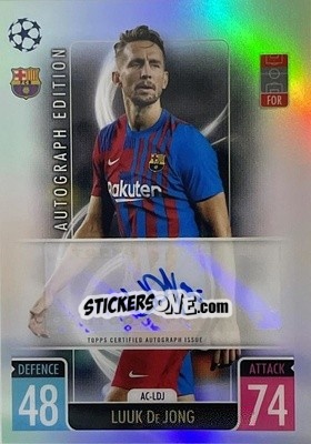 Sticker Luuk De Jong - Uefa Champions League Chrome 2021-2022. Match Attax n. AC-LJ - Topps