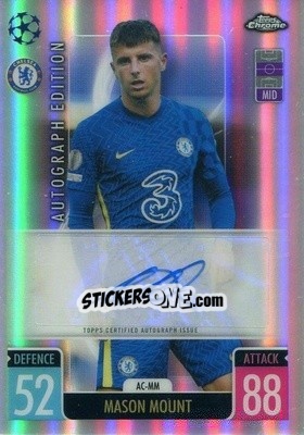 Sticker Mason Mount - Uefa Champions League Chrome 2021-2022. Match Attax - Topps