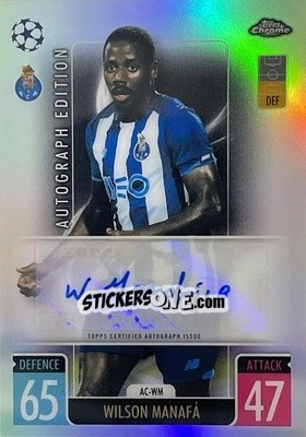 Cromo Wilson Manafá - Uefa Champions League Chrome 2021-2022. Match Attax n. AC-WM - Topps