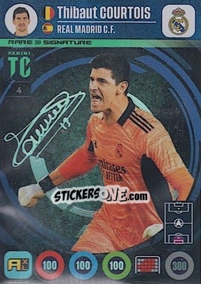 Sticker Thibaut Courtois - Top Class 2021-2022. Adrenalyn Xl n. 4 - Panini