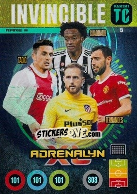 Cromo Jan Oblak / Juan Cuadrado / Bruno Fernandes / Dusan Tadic - Top Class 2021-2022. Adrenalyn Xl - Panini