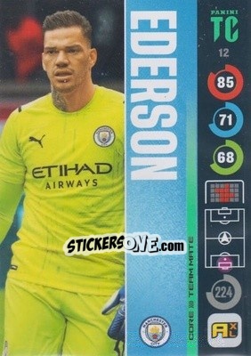 Sticker Ederson - Top Class 2021-2022. Adrenalyn Xl n. 12 - Panini