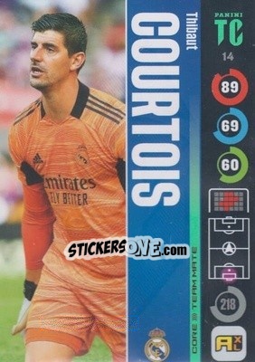 Sticker Thibaut Courtois - Top Class 2021-2022. Adrenalyn Xl n. 14 - Panini