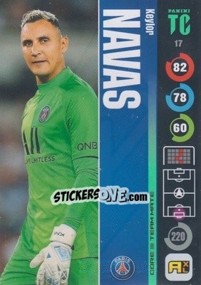 Sticker Keylor Navas - Top Class 2021-2022. Adrenalyn Xl n. 17 - Panini