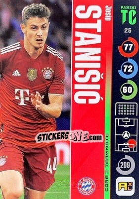 Sticker Josip Stanisic - Top Class 2021-2022. Adrenalyn Xl n. 25 - Panini