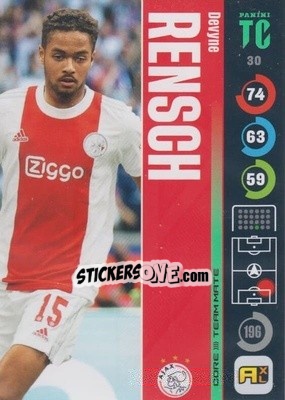Sticker Devyne Rensch - Top Class 2021-2022. Adrenalyn Xl - Panini