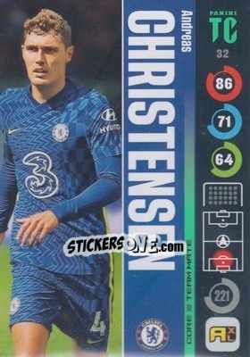 Sticker Andreas Christensen - Top Class 2021-2022. Adrenalyn Xl n. 32 - Panini