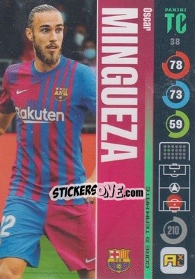 Cromo Óscar Mingueza - Top Class 2021-2022. Adrenalyn Xl - Panini