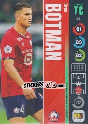 Sticker Sven Botman - Top Class 2021-2022. Adrenalyn Xl n. 41 - Panini