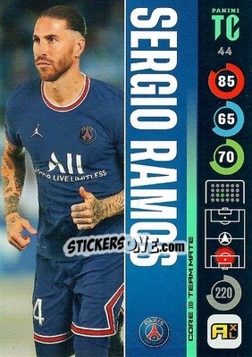 Sticker Sergio Ramos - Top Class 2021-2022. Adrenalyn Xl n. 44 - Panini