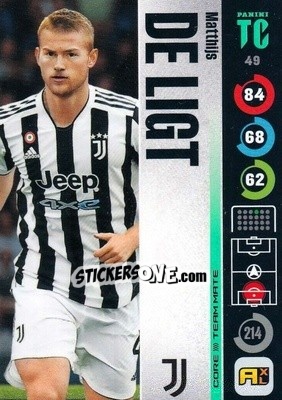 Sticker Matthijs de Ligt - Top Class 2021-2022. Adrenalyn Xl - Panini